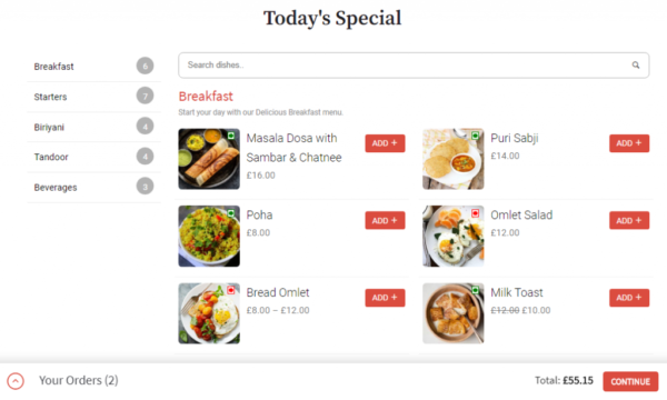 Online Food Ordering Website (Like Zomato/Swiggy)